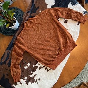 Burnt Orange Sparkle Sweater